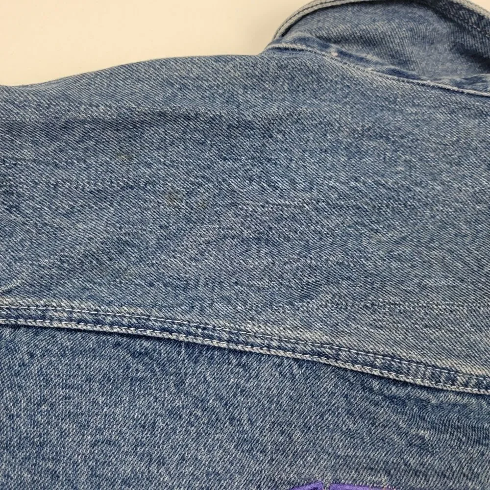 Vintage Y2K Tweety Bird Looney Tunes Warner Bros‎ Denim Jacket Large Button up